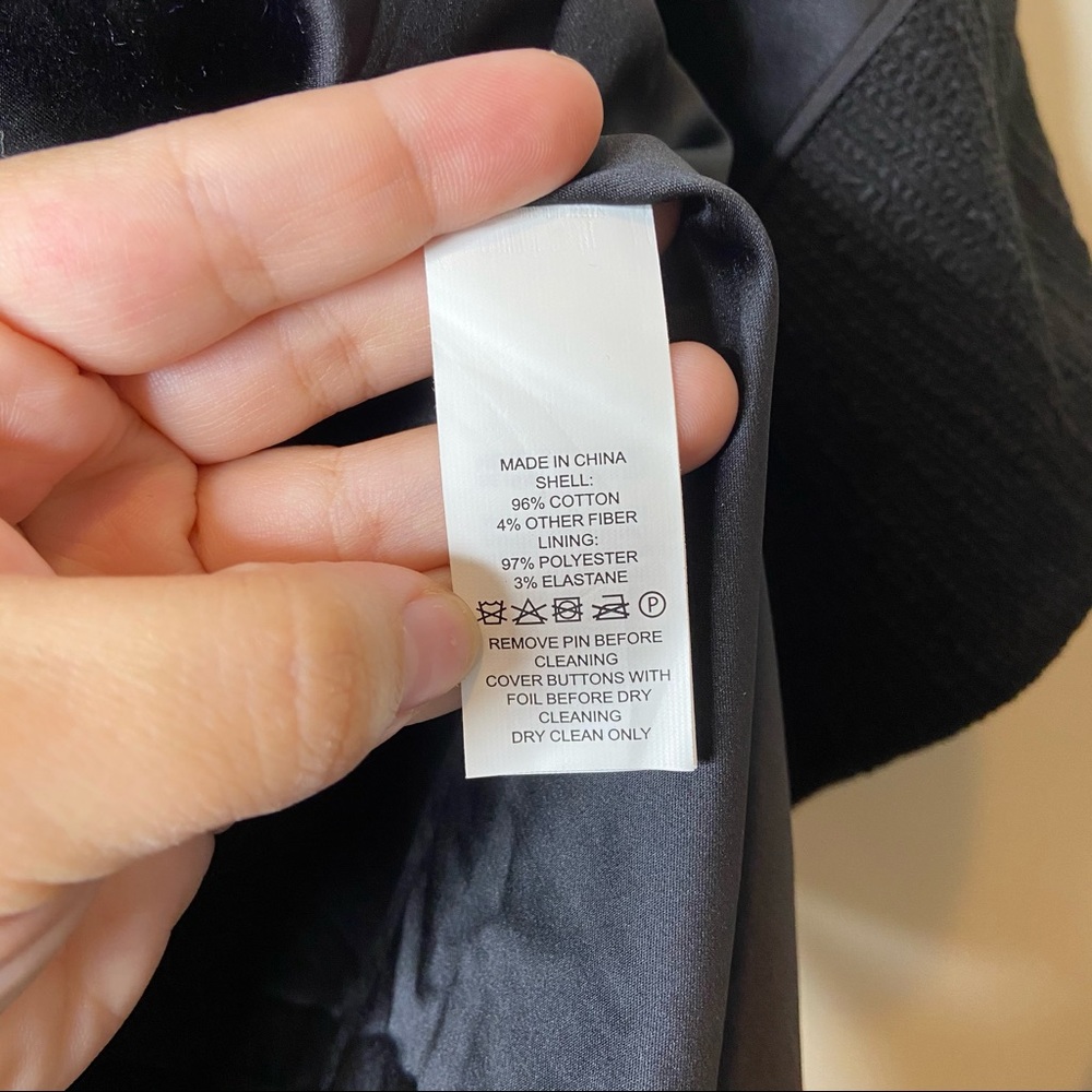 KATE SPADE Tweed Corsage Black Coat - Picture 10 of 13